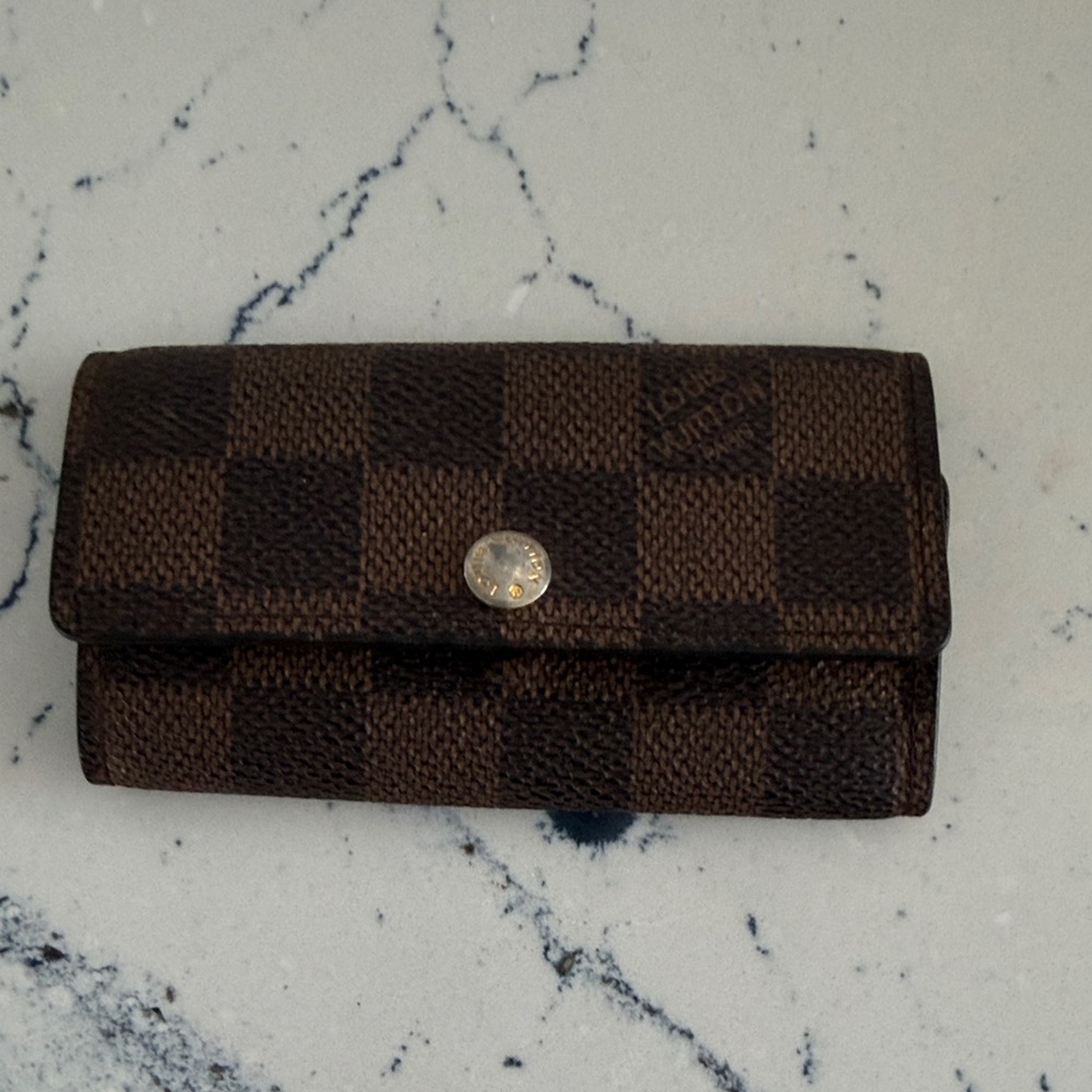 Louis Vuitton Dark Brown Checkered Key Wallet